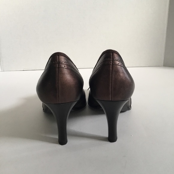 Franco Sarto Leather Peep Toe High Heel Pump - Picture 3 of 8